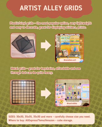 artist alley tips grids